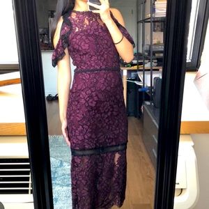 Alexis lace Dress burgundy